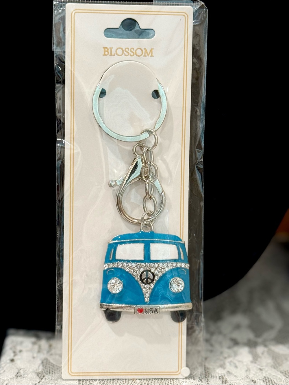 Blue Bus Keychain